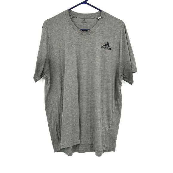 Adidas Freelift Size XL Crewneck Short Sleeve T-Shirt‎ Gray Climalite Tee Top - Picture 1 of 4